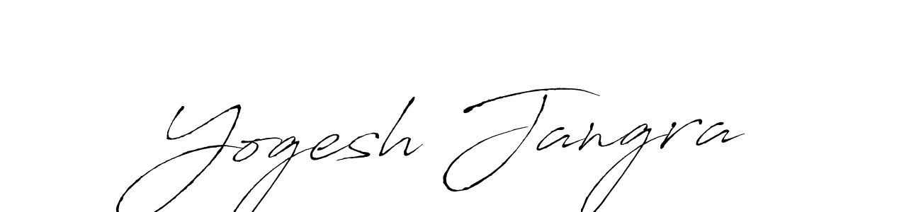 How to make Yogesh Jangra name signature. Use Antro_Vectra style for creating short signs online. This is the latest handwritten sign. Yogesh Jangra signature style 6 images and pictures png