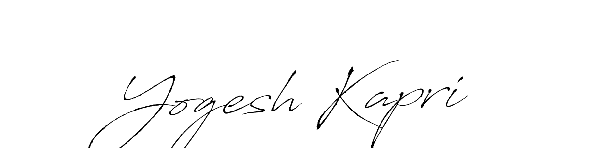 How to make Yogesh Kapri name signature. Use Antro_Vectra style for creating short signs online. This is the latest handwritten sign. Yogesh Kapri signature style 6 images and pictures png