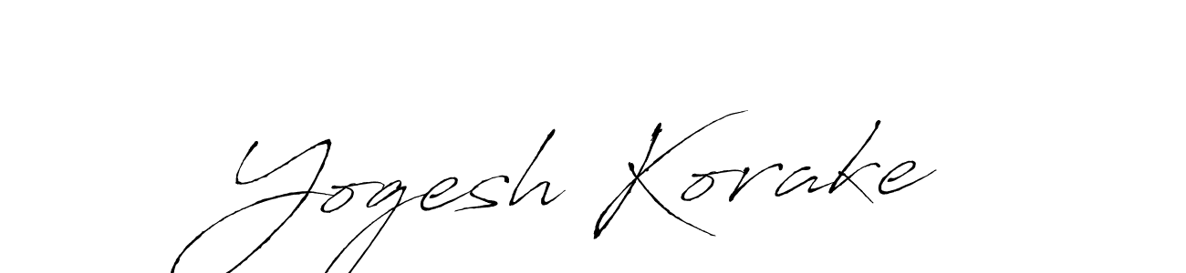 Create a beautiful signature design for name Yogesh Korake. With this signature (Antro_Vectra) fonts, you can make a handwritten signature for free. Yogesh Korake signature style 6 images and pictures png