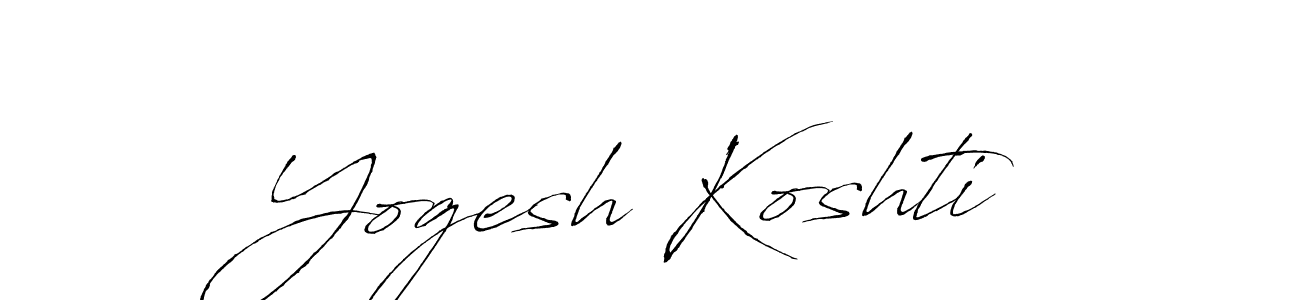 Antro_Vectra is a professional signature style that is perfect for those who want to add a touch of class to their signature. It is also a great choice for those who want to make their signature more unique. Get Yogesh Koshti name to fancy signature for free. Yogesh Koshti signature style 6 images and pictures png