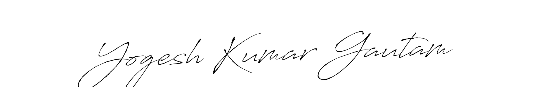 Create a beautiful signature design for name Yogesh Kumar Gautam. With this signature (Antro_Vectra) fonts, you can make a handwritten signature for free. Yogesh Kumar Gautam signature style 6 images and pictures png