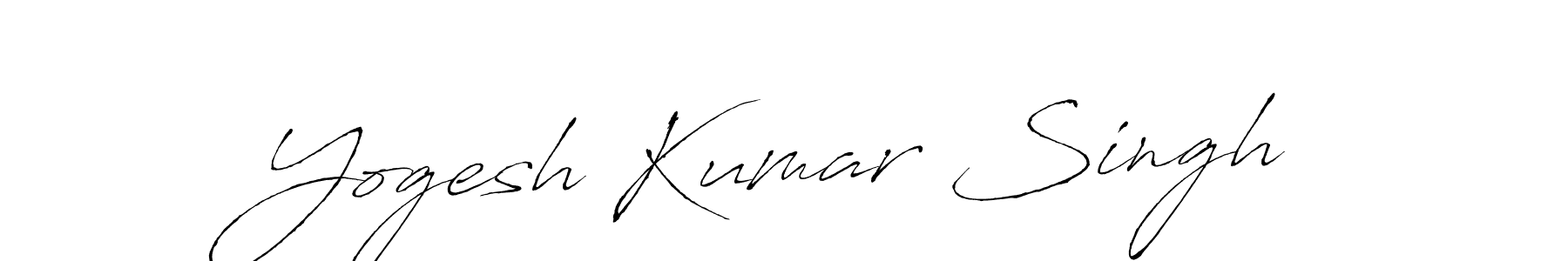 Create a beautiful signature design for name Yogesh Kumar Singh. With this signature (Antro_Vectra) fonts, you can make a handwritten signature for free. Yogesh Kumar Singh signature style 6 images and pictures png