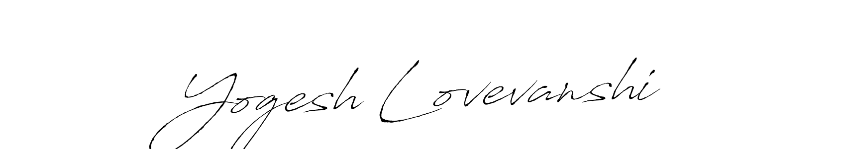 How to make Yogesh Lovevanshi name signature. Use Antro_Vectra style for creating short signs online. This is the latest handwritten sign. Yogesh Lovevanshi signature style 6 images and pictures png