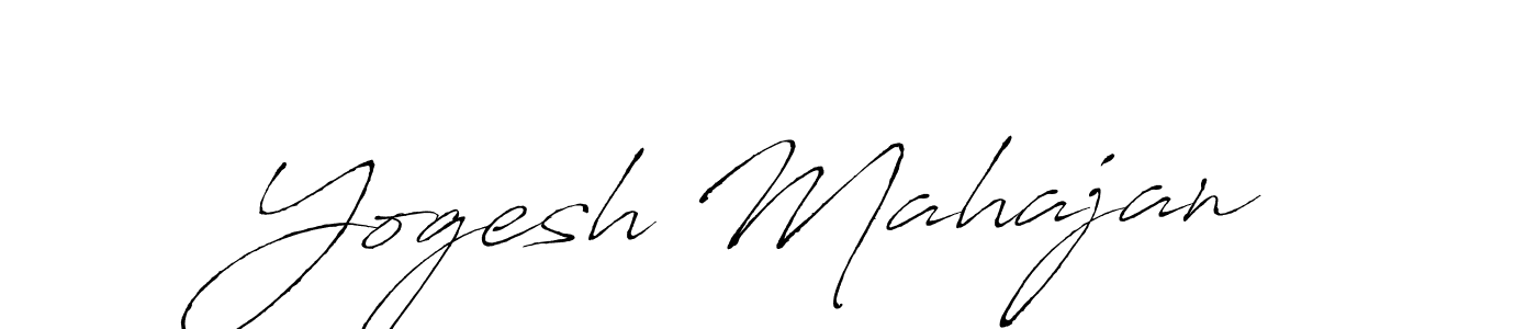 Make a beautiful signature design for name Yogesh Mahajan. With this signature (Antro_Vectra) style, you can create a handwritten signature for free. Yogesh Mahajan signature style 6 images and pictures png