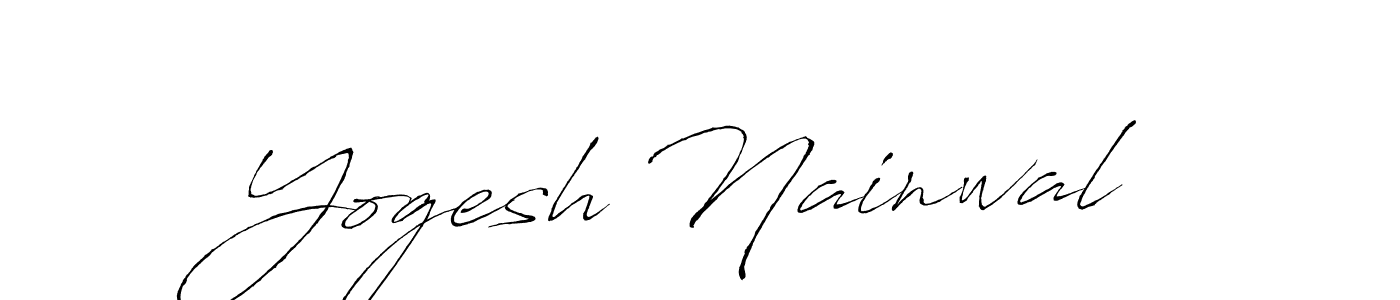Yogesh Nainwal stylish signature style. Best Handwritten Sign (Antro_Vectra) for my name. Handwritten Signature Collection Ideas for my name Yogesh Nainwal. Yogesh Nainwal signature style 6 images and pictures png