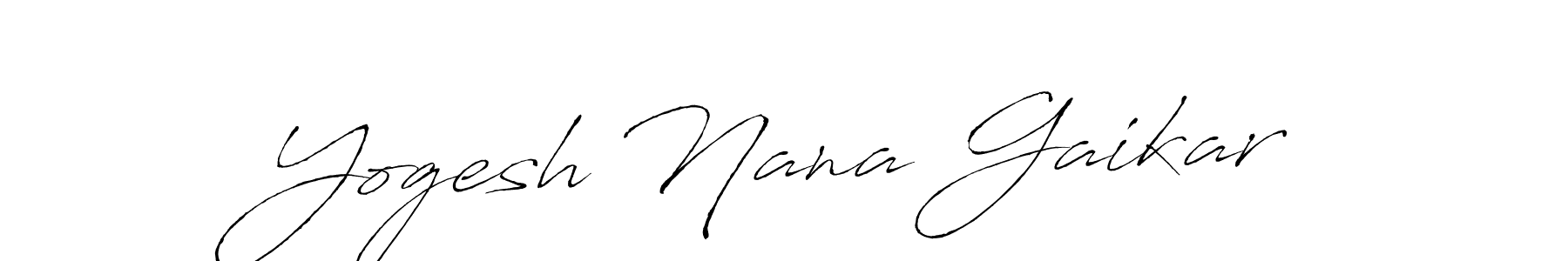 Create a beautiful signature design for name Yogesh Nana Gaikar. With this signature (Antro_Vectra) fonts, you can make a handwritten signature for free. Yogesh Nana Gaikar signature style 6 images and pictures png
