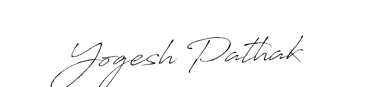 Create a beautiful signature design for name Yogesh Pathak. With this signature (Antro_Vectra) fonts, you can make a handwritten signature for free. Yogesh Pathak signature style 6 images and pictures png