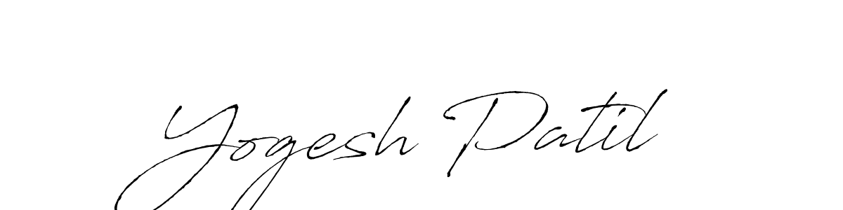 How to make Yogesh Patil name signature. Use Antro_Vectra style for creating short signs online. This is the latest handwritten sign. Yogesh Patil signature style 6 images and pictures png