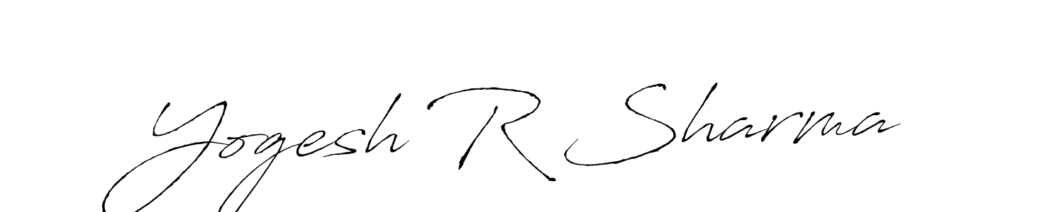 How to make Yogesh R Sharma signature? Antro_Vectra is a professional autograph style. Create handwritten signature for Yogesh R Sharma name. Yogesh R Sharma signature style 6 images and pictures png