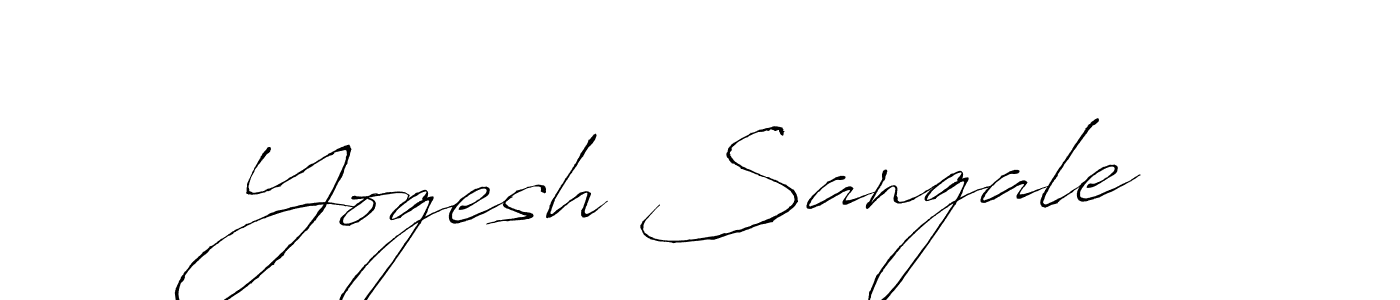 How to make Yogesh Sangale name signature. Use Antro_Vectra style for creating short signs online. This is the latest handwritten sign. Yogesh Sangale signature style 6 images and pictures png