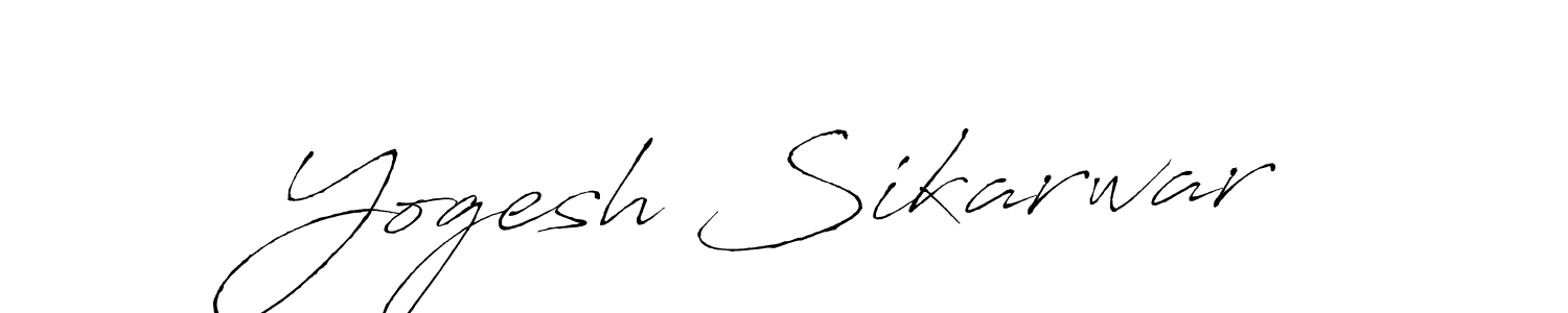 How to make Yogesh Sikarwar name signature. Use Antro_Vectra style for creating short signs online. This is the latest handwritten sign. Yogesh Sikarwar signature style 6 images and pictures png