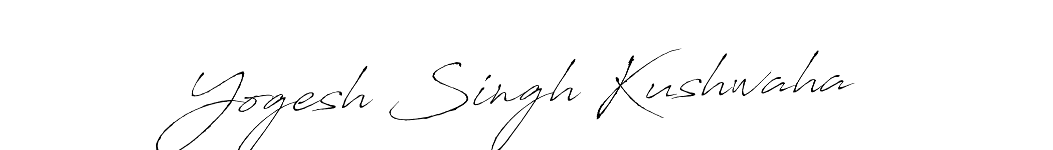 How to make Yogesh Singh Kushwaha name signature. Use Antro_Vectra style for creating short signs online. This is the latest handwritten sign. Yogesh Singh Kushwaha signature style 6 images and pictures png