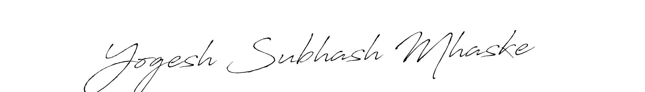 How to make Yogesh Subhash Mhaske name signature. Use Antro_Vectra style for creating short signs online. This is the latest handwritten sign. Yogesh Subhash Mhaske signature style 6 images and pictures png