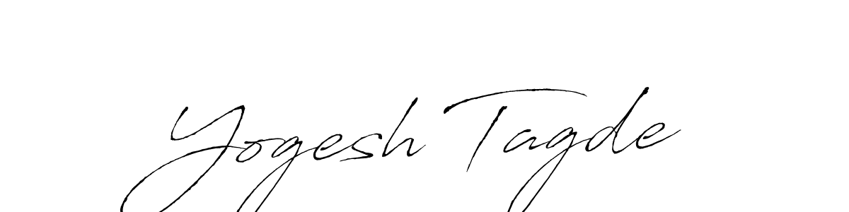 How to make Yogesh Tagde name signature. Use Antro_Vectra style for creating short signs online. This is the latest handwritten sign. Yogesh Tagde signature style 6 images and pictures png