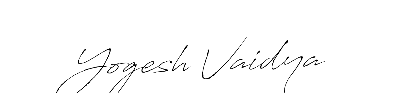 Yogesh Vaidya stylish signature style. Best Handwritten Sign (Antro_Vectra) for my name. Handwritten Signature Collection Ideas for my name Yogesh Vaidya. Yogesh Vaidya signature style 6 images and pictures png