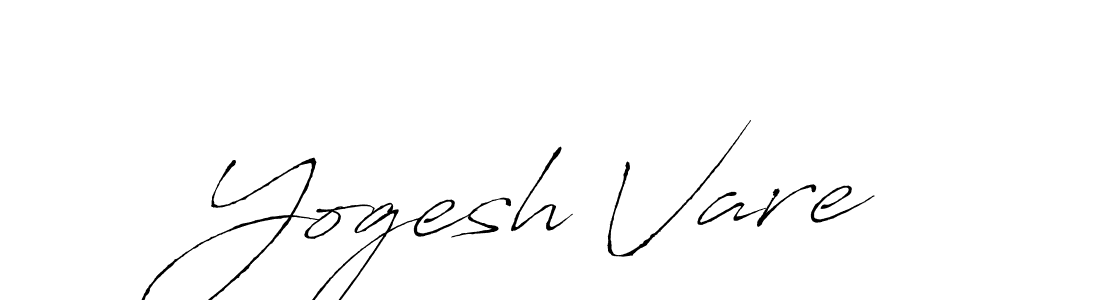 How to make Yogesh Vare name signature. Use Antro_Vectra style for creating short signs online. This is the latest handwritten sign. Yogesh Vare signature style 6 images and pictures png