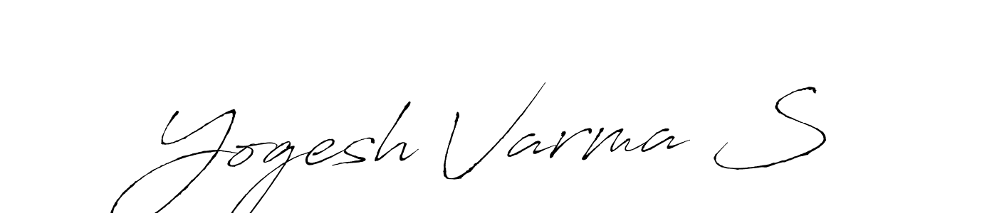 Make a beautiful signature design for name Yogesh Varma S. With this signature (Antro_Vectra) style, you can create a handwritten signature for free. Yogesh Varma S signature style 6 images and pictures png