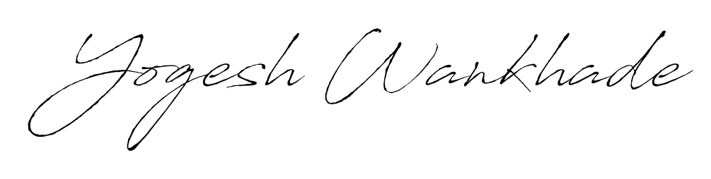 Practice writing Yogesh Wankhade with the flow of Antro_Vectra lettering. A fantastic source of inspiration for developing your personal signature style. Yogesh Wankhade signature style 6 images and pictures png