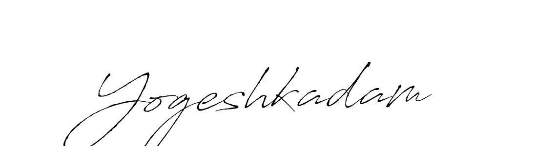 How to make Yogeshkadam name signature. Use Antro_Vectra style for creating short signs online. This is the latest handwritten sign. Yogeshkadam signature style 6 images and pictures png