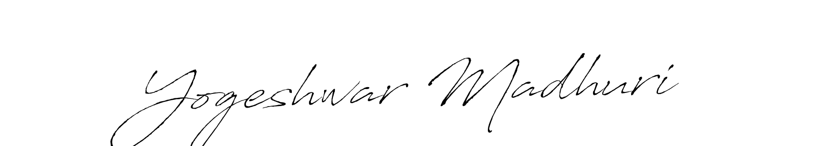 Yogeshwar Madhuri stylish signature style. Best Handwritten Sign (Antro_Vectra) for my name. Handwritten Signature Collection Ideas for my name Yogeshwar Madhuri. Yogeshwar Madhuri signature style 6 images and pictures png