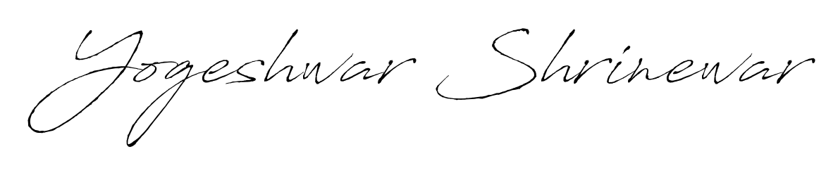 The Antro_Vectra font transforms the name Yogeshwar Shrinewar into an executive sign with sharp precision and distinguished character. Yogeshwar Shrinewar signature style 6 images and pictures png