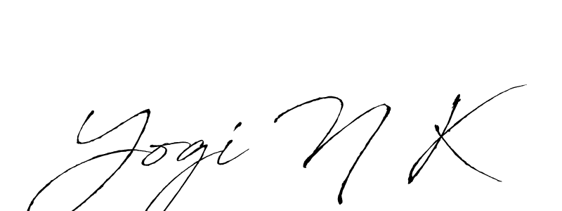 Yogi N K stylish signature style. Best Handwritten Sign (Antro_Vectra) for my name. Handwritten Signature Collection Ideas for my name Yogi N K. Yogi N K signature style 6 images and pictures png