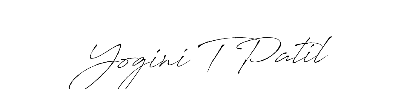 Design your own signature with our free online signature maker. With this signature software, you can create a handwritten (Antro_Vectra) signature for name Yogini T Patil. Yogini T Patil signature style 6 images and pictures png