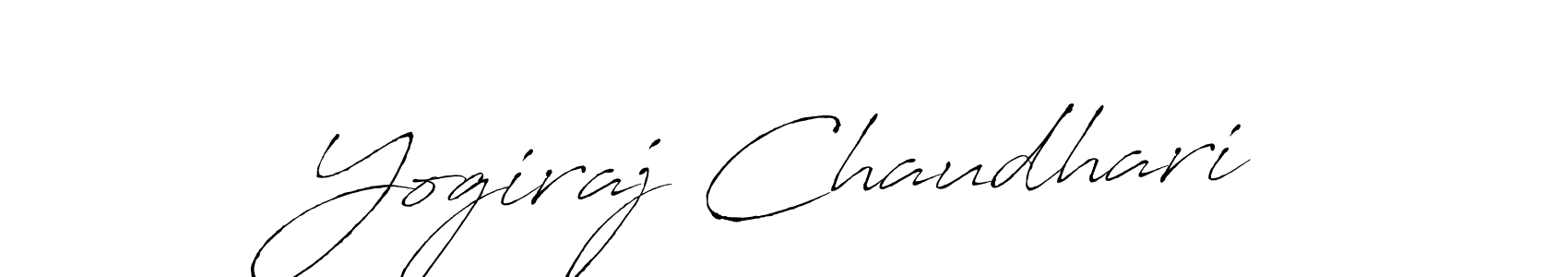 How to make Yogiraj Chaudhari name signature. Use Antro_Vectra style for creating short signs online. This is the latest handwritten sign. Yogiraj Chaudhari signature style 6 images and pictures png