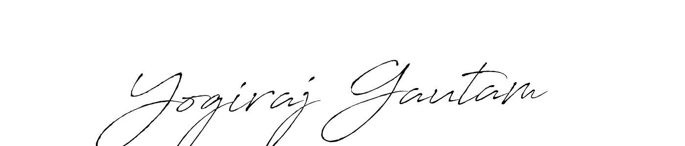 How to make Yogiraj Gautam name signature. Use Antro_Vectra style for creating short signs online. This is the latest handwritten sign. Yogiraj Gautam signature style 6 images and pictures png