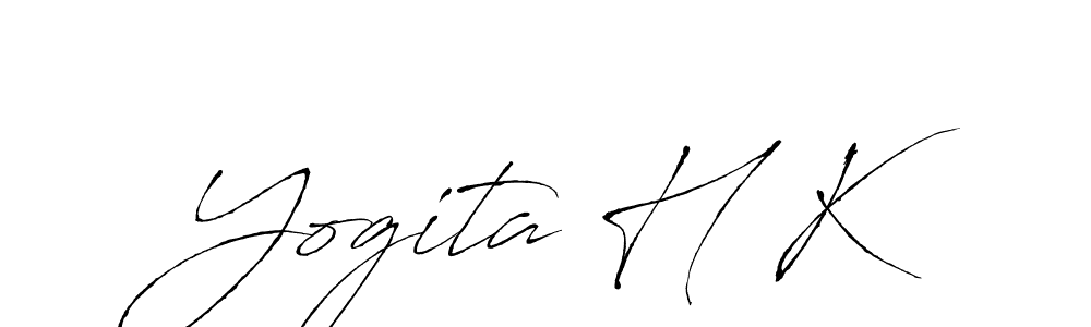 Antro_Vectra is a professional signature style that is perfect for those who want to add a touch of class to their signature. It is also a great choice for those who want to make their signature more unique. Get Yogita H K name to fancy signature for free. Yogita H K signature style 6 images and pictures png