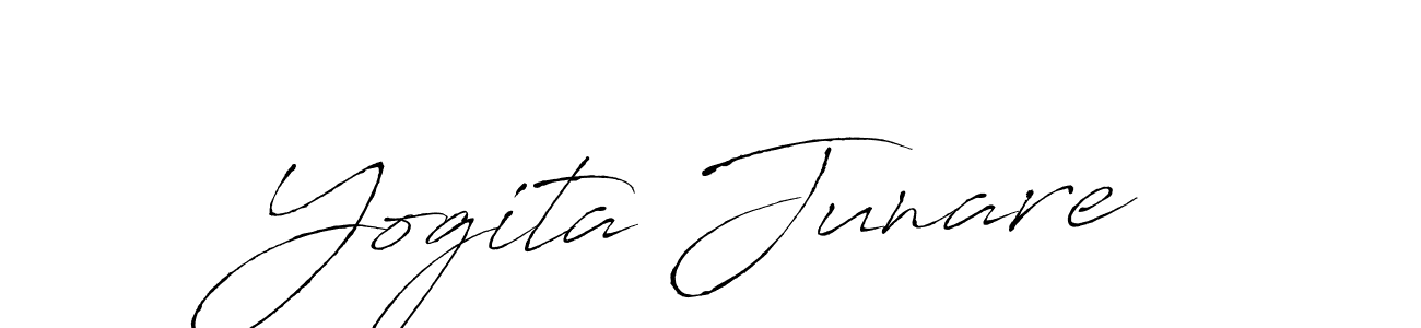 Design your own signature with our free online signature maker. With this signature software, you can create a handwritten (Antro_Vectra) signature for name Yogita Junare. Yogita Junare signature style 6 images and pictures png