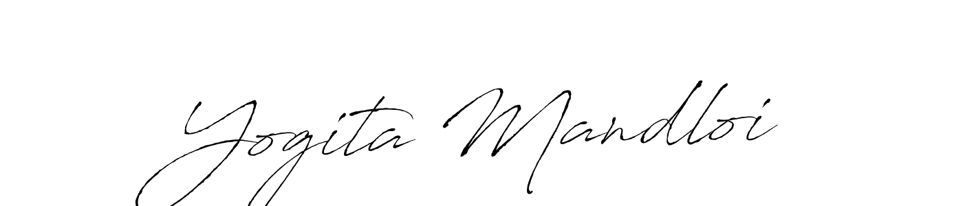 Yogita Mandloi stylish signature style. Best Handwritten Sign (Antro_Vectra) for my name. Handwritten Signature Collection Ideas for my name Yogita Mandloi. Yogita Mandloi signature style 6 images and pictures png