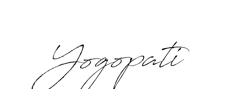 How to make Yogopati name signature. Use Antro_Vectra style for creating short signs online. This is the latest handwritten sign. Yogopati signature style 6 images and pictures png