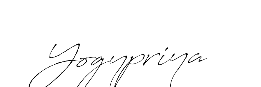 How to make Yogypriya signature? Antro_Vectra is a professional autograph style. Create handwritten signature for Yogypriya name. Yogypriya signature style 6 images and pictures png