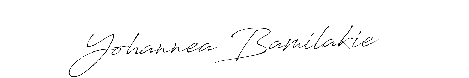 Make a beautiful signature design for name Yohannea Bamilakie. With this signature (Antro_Vectra) style, you can create a handwritten signature for free. Yohannea Bamilakie signature style 6 images and pictures png