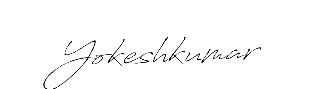 It looks lik you need a new signature style for name Yokeshkumar. Design unique handwritten (Antro_Vectra) signature with our free signature maker in just a few clicks. Yokeshkumar signature style 6 images and pictures png