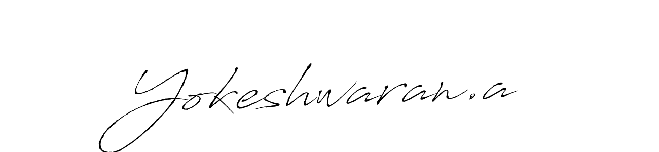 Make a beautiful signature design for name Yokeshwaran.a. With this signature (Antro_Vectra) style, you can create a handwritten signature for free. Yokeshwaran.a signature style 6 images and pictures png