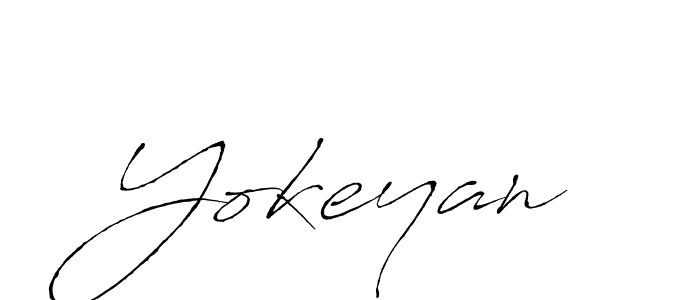Create a beautiful signature design for name Yokeyan. With this signature (Antro_Vectra) fonts, you can make a handwritten signature for free. Yokeyan signature style 6 images and pictures png