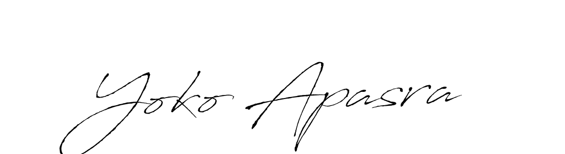 Make a beautiful signature design for name Yoko Apasra. With this signature (Antro_Vectra) style, you can create a handwritten signature for free. Yoko Apasra signature style 6 images and pictures png
