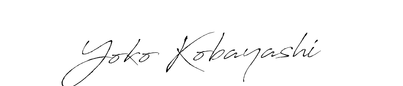 Antro_Vectra is a professional signature style that is perfect for those who want to add a touch of class to their signature. It is also a great choice for those who want to make their signature more unique. Get Yoko Kobayashi name to fancy signature for free. Yoko Kobayashi signature style 6 images and pictures png
