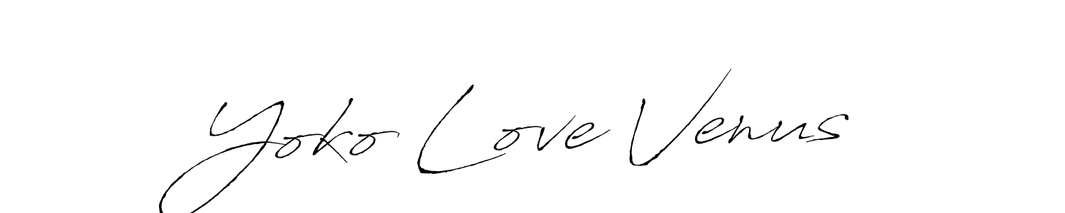 Make a beautiful signature design for name Yoko Love Venus. With this signature (Antro_Vectra) style, you can create a handwritten signature for free. Yoko Love Venus signature style 6 images and pictures png