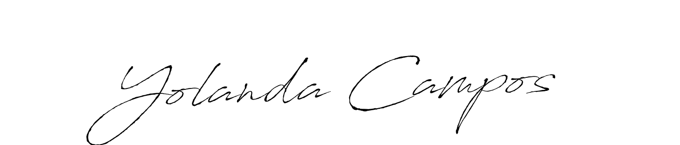 Make a beautiful signature design for name Yolanda Campos. With this signature (Antro_Vectra) style, you can create a handwritten signature for free. Yolanda Campos signature style 6 images and pictures png