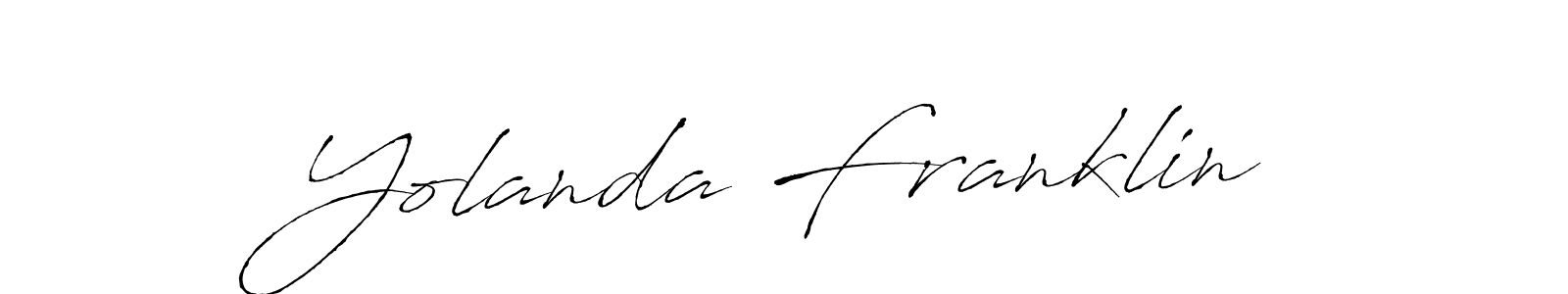 Yolanda Franklin stylish signature style. Best Handwritten Sign (Antro_Vectra) for my name. Handwritten Signature Collection Ideas for my name Yolanda Franklin. Yolanda Franklin signature style 6 images and pictures png