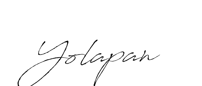 Use a signature maker to create a handwritten signature online. With this signature software, you can design (Antro_Vectra) your own signature for name Yolapan. Yolapan signature style 6 images and pictures png