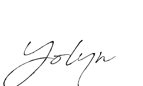 Design your own signature with our free online signature maker. With this signature software, you can create a handwritten (Antro_Vectra) signature for name Yolyn. Yolyn signature style 6 images and pictures png