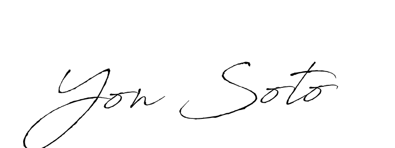 Antro_Vectra is a professional signature style that is perfect for those who want to add a touch of class to their signature. It is also a great choice for those who want to make their signature more unique. Get Yon Soto name to fancy signature for free. Yon Soto signature style 6 images and pictures png