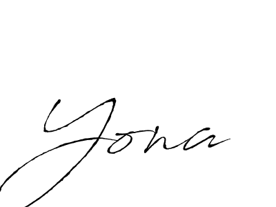 Design your own signature with our free online signature maker. With this signature software, you can create a handwritten (Antro_Vectra) signature for name Yona. Yona signature style 6 images and pictures png