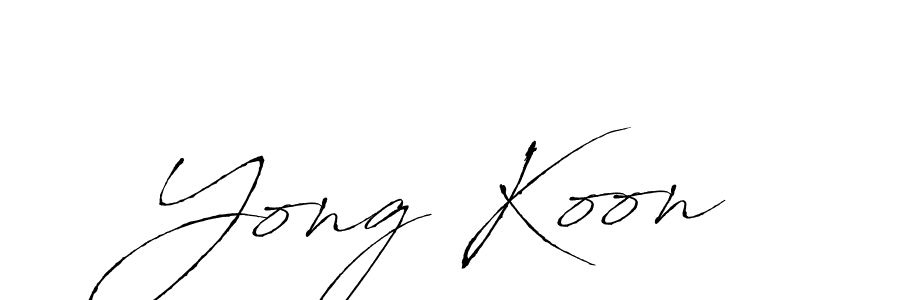 Use a signature maker to create a handwritten signature online. With this signature software, you can design (Antro_Vectra) your own signature for name Yong Koon. Yong Koon signature style 6 images and pictures png