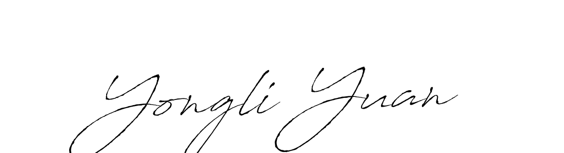 Create a beautiful signature design for name Yongli Yuan. With this signature (Antro_Vectra) fonts, you can make a handwritten signature for free. Yongli Yuan signature style 6 images and pictures png