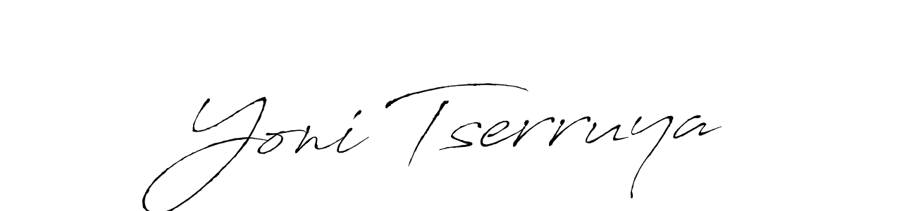 Design your own signature with our free online signature maker. With this signature software, you can create a handwritten (Antro_Vectra) signature for name Yoni Tserruya. Yoni Tserruya signature style 6 images and pictures png